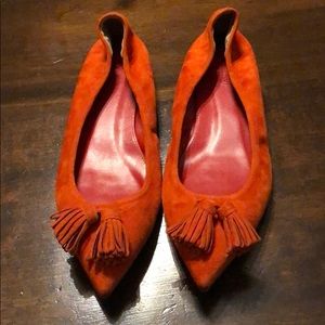 J.Crew Lottie Tassel Flats / Suede